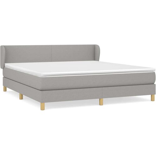  Box spring s madracem svjetlosiva 160x200 cm tkanina Slike