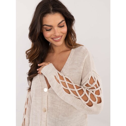 Italy Moda Sweater-MI-SW-2908.28-light beige Slike