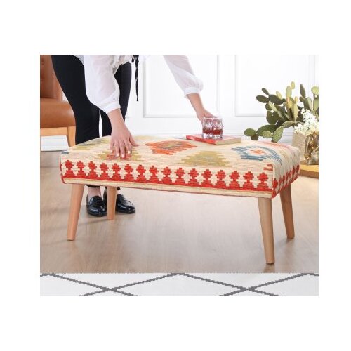 Atelier Del Sofa klupa Beshir, 91x42x46 cm, Krem Slike