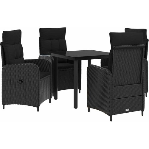  Set stolića za sofu s jastukom s jastukom 5 pcs Crna Cene