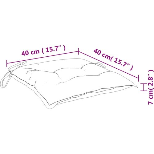  Jastuci za stolice 4 kom crveni 40 x 40 x 7 cm tkanina Oxford Slike