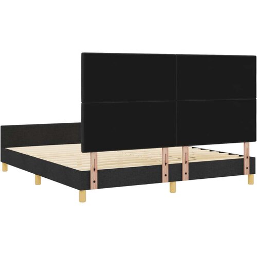  Krevet od crne tkanine 180x200 cm Slike