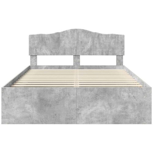  Okvir za krevet Beton 160 x 200 cm Čvrsto borovo drvo Slike