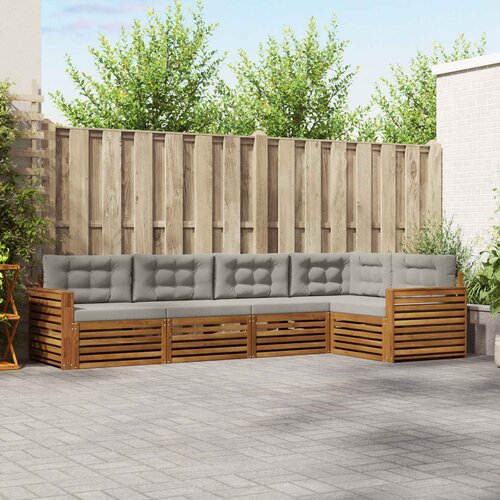  Set vanjskih sofa 5 kom. Prirodna i svijetlo siva Smeđa 331 x 172,5 x 73 cm Cene