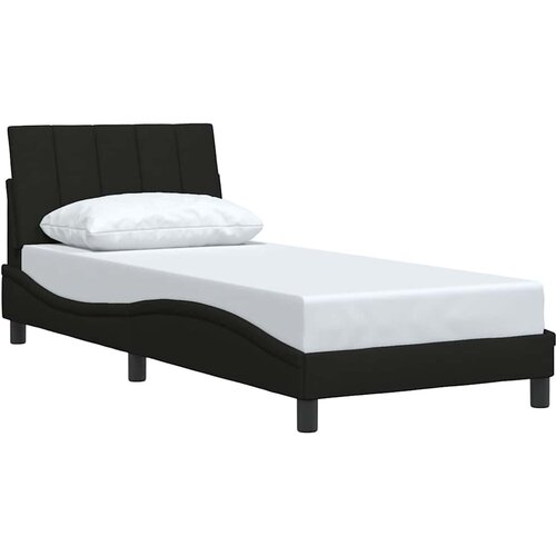  Okvir za krevet bez madraca Hanko crni 90x190cm od tkanine Slike
