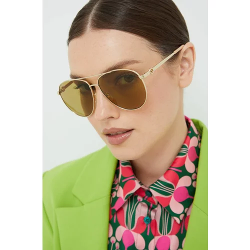 Gucci Sončna očala ženski, zlata barva