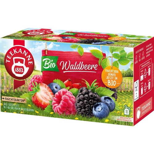 Teekanne Bio čaj "Fr&uuml;chtegarten" - gozdni sadeži - 18 čajnih vrečk Cene