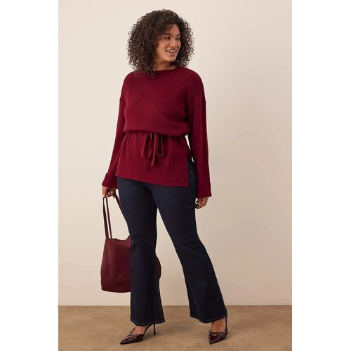 Trendyol ženski džemper Tbbaw26An00038, bordo Cene