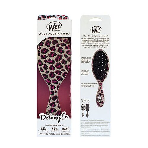 Wet Brush Original Detangler Safari četka za kosu za prekrasnu kosu i kožu Pink Leopard 1 kom Slike