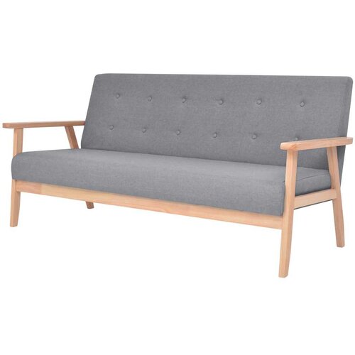 vidaXL Kavč trosed iz blaga svetlo sive barve Cene