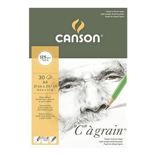 Canson Skicirka &amp;quot;C&amp;quot; &amp;aacute; Grain A4 125 g, 30 listna, (22005440) Slike