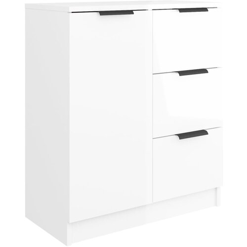 Maison Chic Komoda - Predalnik visok sijaj bela 60x30x70 cm konstruiran les, (21722608) Cene