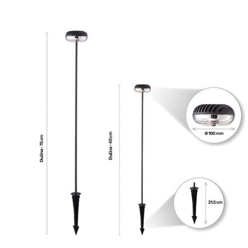 Bb Link led svetiljka hilite 5743-400 stubna 6W 3000K IP54 siva Slike