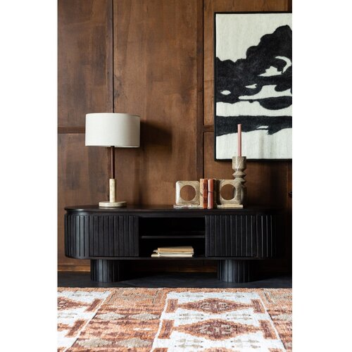 Dutchbone Temno rjava TV omarica iz masivnega manga 140x45x40 cm Kenji &amp;ndash; Slike