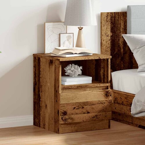 vidaXL Nočna omarica Old Wood 40x40x50 cm Inženirski les Cene