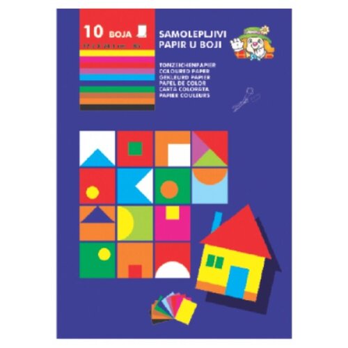 Savpo Kolaž papir B5, Samolepljivi, 10 boja Slike