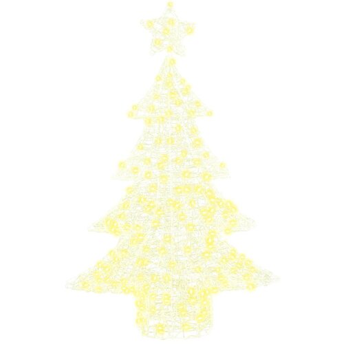  Božićno drvce s 100 LED svjetlima Topla bijela 120 cm Akril Slike
