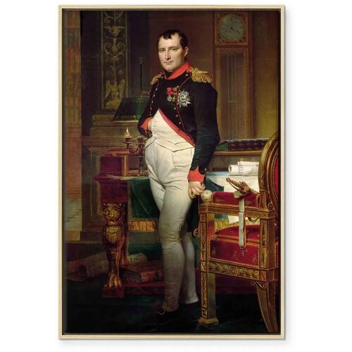  Slika - Jacques-Louis David &amp;ndash; Napoleon Bonaparte 60x90 U prirodnom drvenom okviru Slike