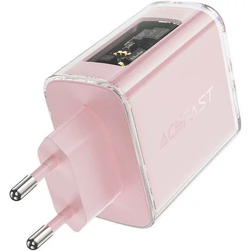 Acefast A45 omrežni polnilnik, 2x USB-C, 1xUSB-A, 65W PD (roza)