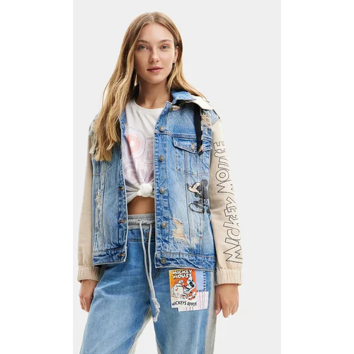 Desigual Jeans jakna MICKEY Art. 24SWEW22 Écru Regular Fit