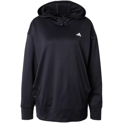 Adidas Športna majica 'Aeroready Game And Go Fleece' črna / bela