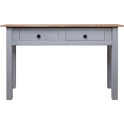Maison Chic konzolna miza - miza ob steni siva 110x40x72 cm trdna borovina Panama Range, (21786452) Cene