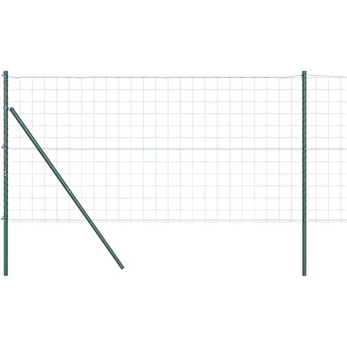 vidaXL Euro Ograda sa 7 stupova 1.4x10 m Galvanizirani čelik Zelena Cene