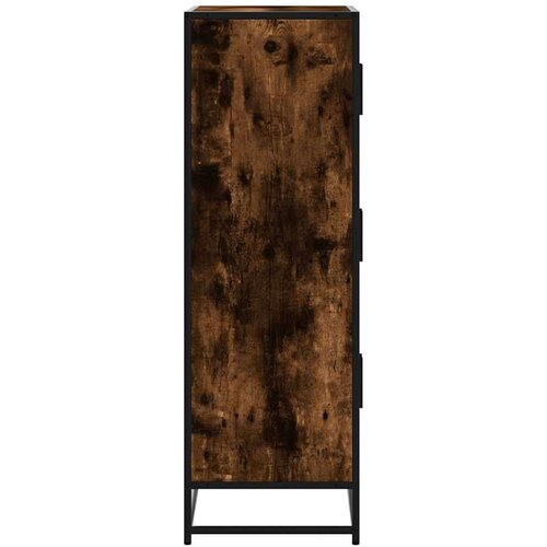 VidaXL Visoka ploča dimljeni hrast 68x35x106,5cm izrađeno drvo i metal Slike