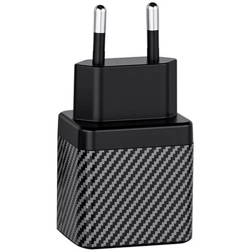 Invzi GaN 2x USB-C, 45W, EU omrežni polnilec (črn)