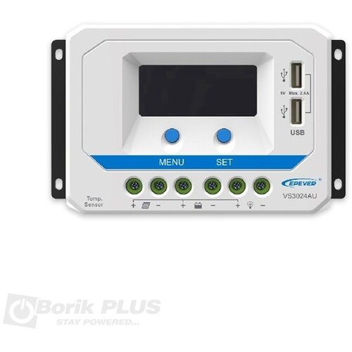 EPEVER Kontroler punjenja solarnog sistema 30A 12/24V VS3024AU LCD Slike