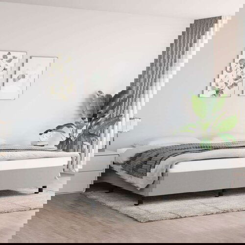  Za krevet svjetlosivi 200 x 200 cm od tkanine Slike