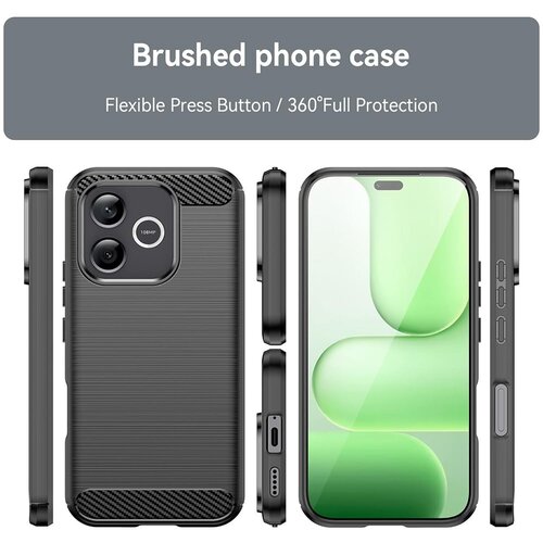 Techsuit Carbon Silicone maska za Honor 600 Lite &amp;ndash; crna Slike