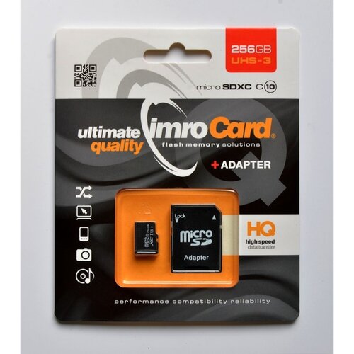 Kingston imro kartica 256GB microsdxc UHS-3 , pisanje 43MBs , branje 85MBs + adapter Slike