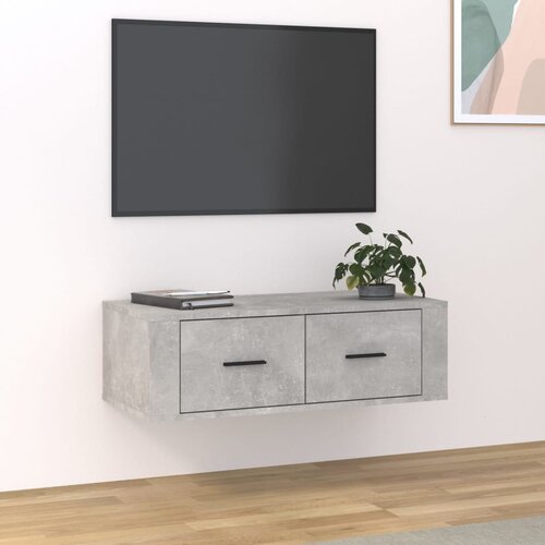 The Living Store TV ormarić siva boja betona 80x36x25cm konstruirano drvo Slike