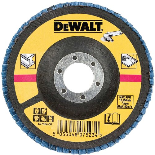 Dewalt PLOŠČ. BRUS. Z LISTIČI 125MM GR.80, IZBOČ. 1KOS, (21214877) Cene