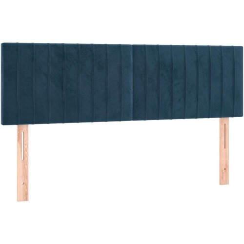 VidaXL Krevet s oprugama i madracem tamnoplavi 140x200 cm bar&amp;scaron;unasti Slike