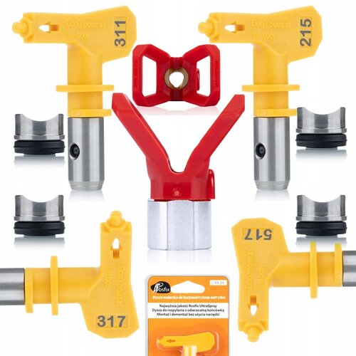 Rosfix SET BRIZGALNA GLAVA &ndash; 4 CURKE 215/311/317/517 + ZA&Scaron;ČITA, 7/8" NAVOJ | ZA AGREGATE ZA BARVANJE, (5000076042) Cene