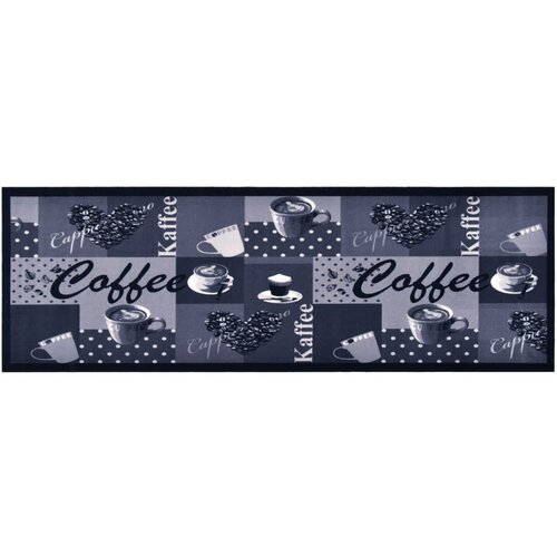  Tepih s uzorkom kave perivi plavi 60 x 300 cm Slike