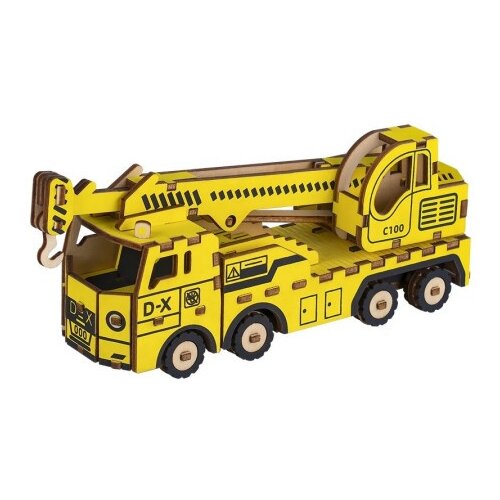  Čarolijashop 3d drvena slagalica - Kamion kran ( 336) Slike