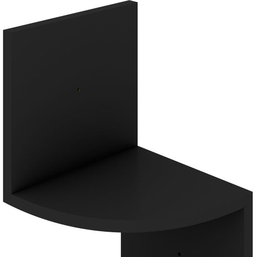  Zidne kutne police crne 19 x 19 x 123 cm konstruirano drvo Slike
