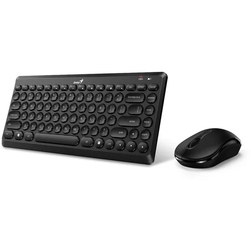 Genius tastatura + miš Q8000 LuxeMate set, wireless crna boja, BS/HR/SER layout.