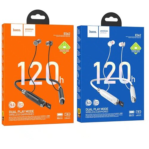 Hoco. bežične bluetooth sportske slu&amp;scaron;alice oko vrata ES62 - sive Slike