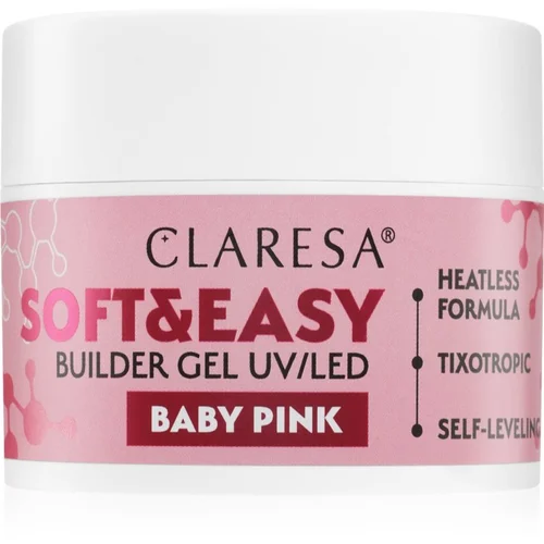 Claresa Soft&Easy Builder Gel bazni gel lak za nokte nijansa Baby Pink 45 g