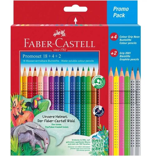Faber-Castell Faber-Castell: Grip barvica komplet 18+6 kos Slike