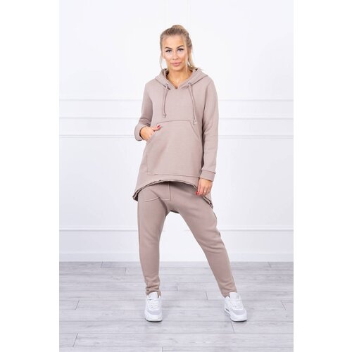 Kesi Set with Baggy trousers dark beige Slike