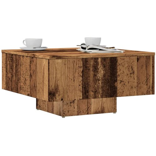 VidaXL Kava miza iz starega lesa 60x60x31,5 cm Inženirski les Slike