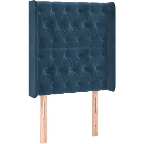Maison Chic vzglavna omarica - nočna omarica - posteljna omarica z u&amp;scaron;esi temno modro 83x16x118/128 cm žamet, (21710435) Slike