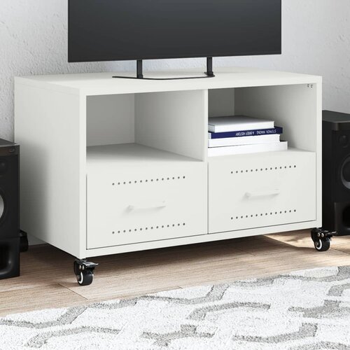 vidaXL TV ormarić bijeli 68 x 39 x 43,5 cm hladno valjani čelik Cijene