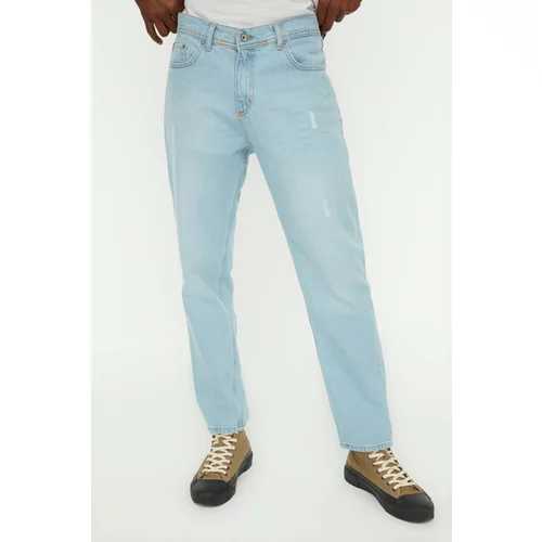 Trendyol Blue Men's Destroyed Relax Fit Jeans