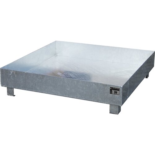 Eurokraft pro Jeklena prestrezna kadica, Dx&amp;Scaron;xV 1200 x 1200 x 290 mm, prestrezna prostornina 230 l Slike